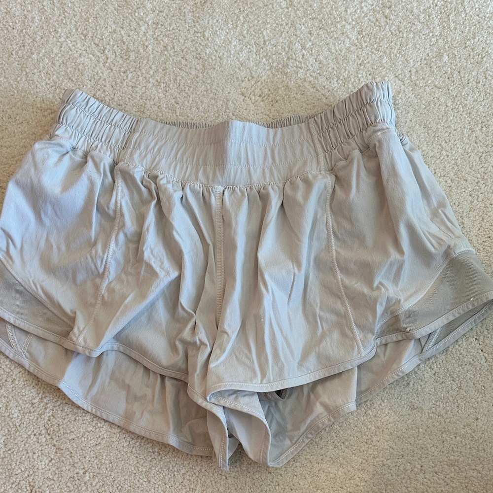 White Lululemon hottie hot shorts